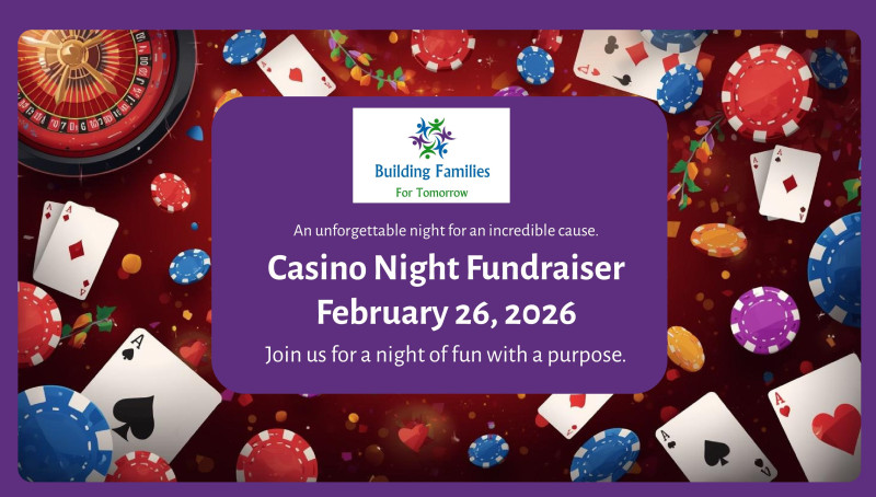 2026 Building Families For Tomorrow Casino Night background