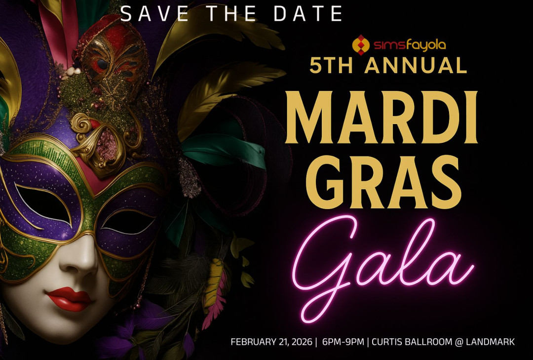 5th Annual Mardi Gras Gala 2026 banner