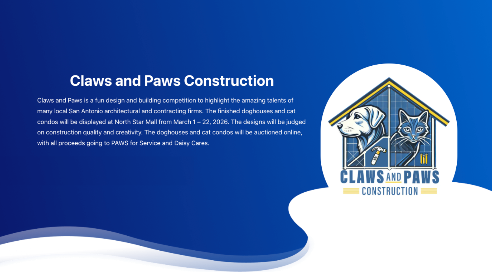 Claws & Paws Construction 2026 background