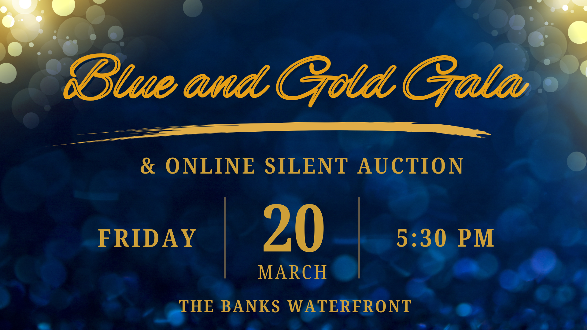 Blue and Gold Gala 2026 background