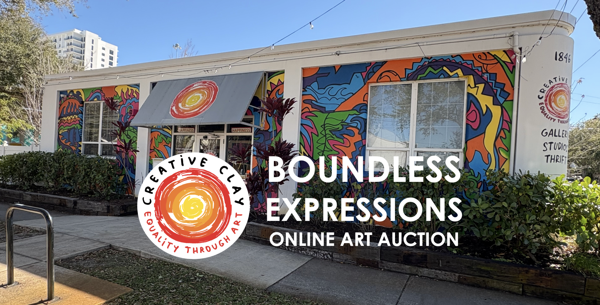 Boundless Expressions Art Auction background