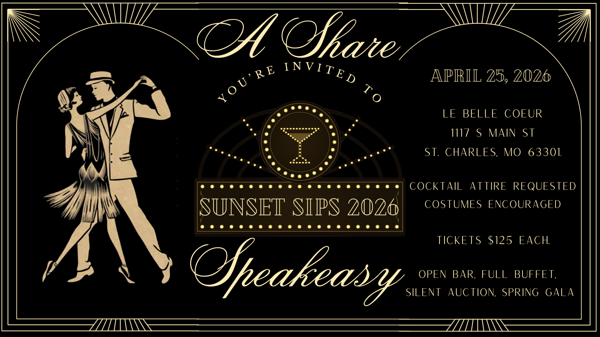 Sunset Sips 2026: Share's Speakeasy background