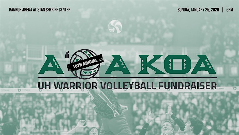 A'o a Koa UH Warrior Volleyball Fundraiser background