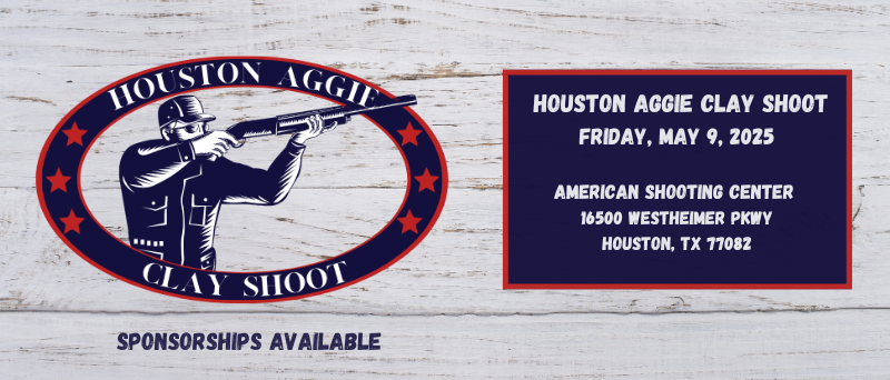 2026 Houston A&M Club Clay Shoot banner