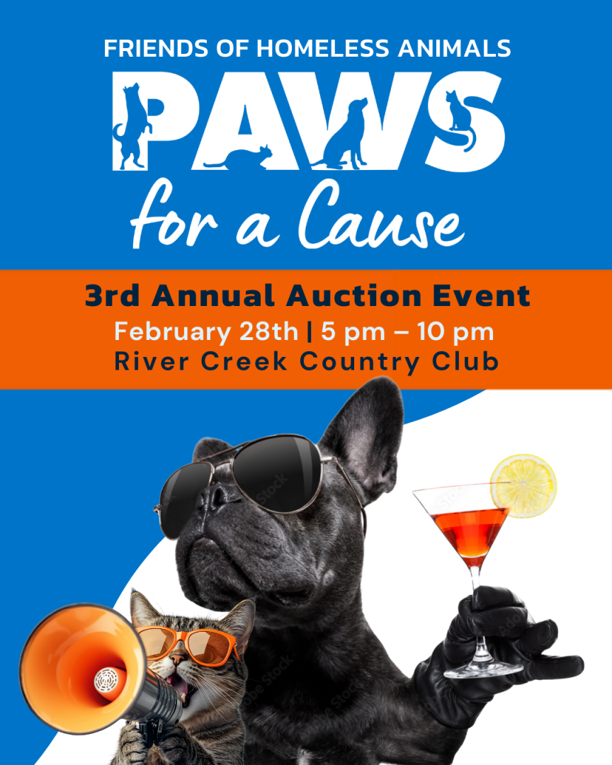 Friends of Homeless Animals Presents Paws for a Cause background