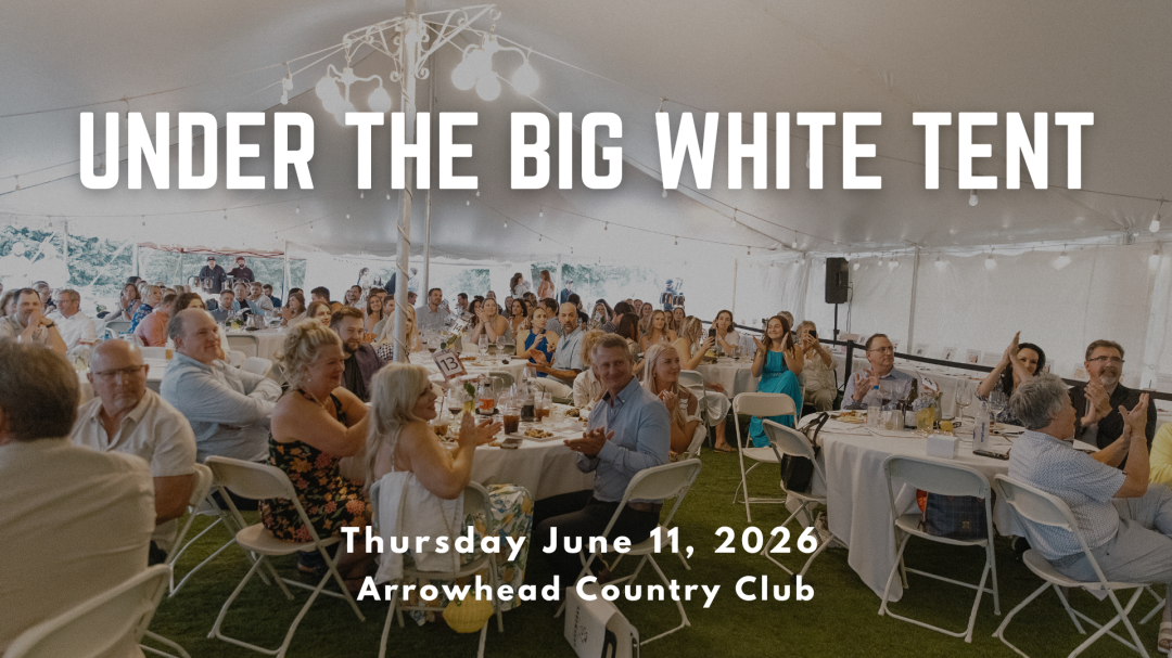 Under the Big White Tent banner