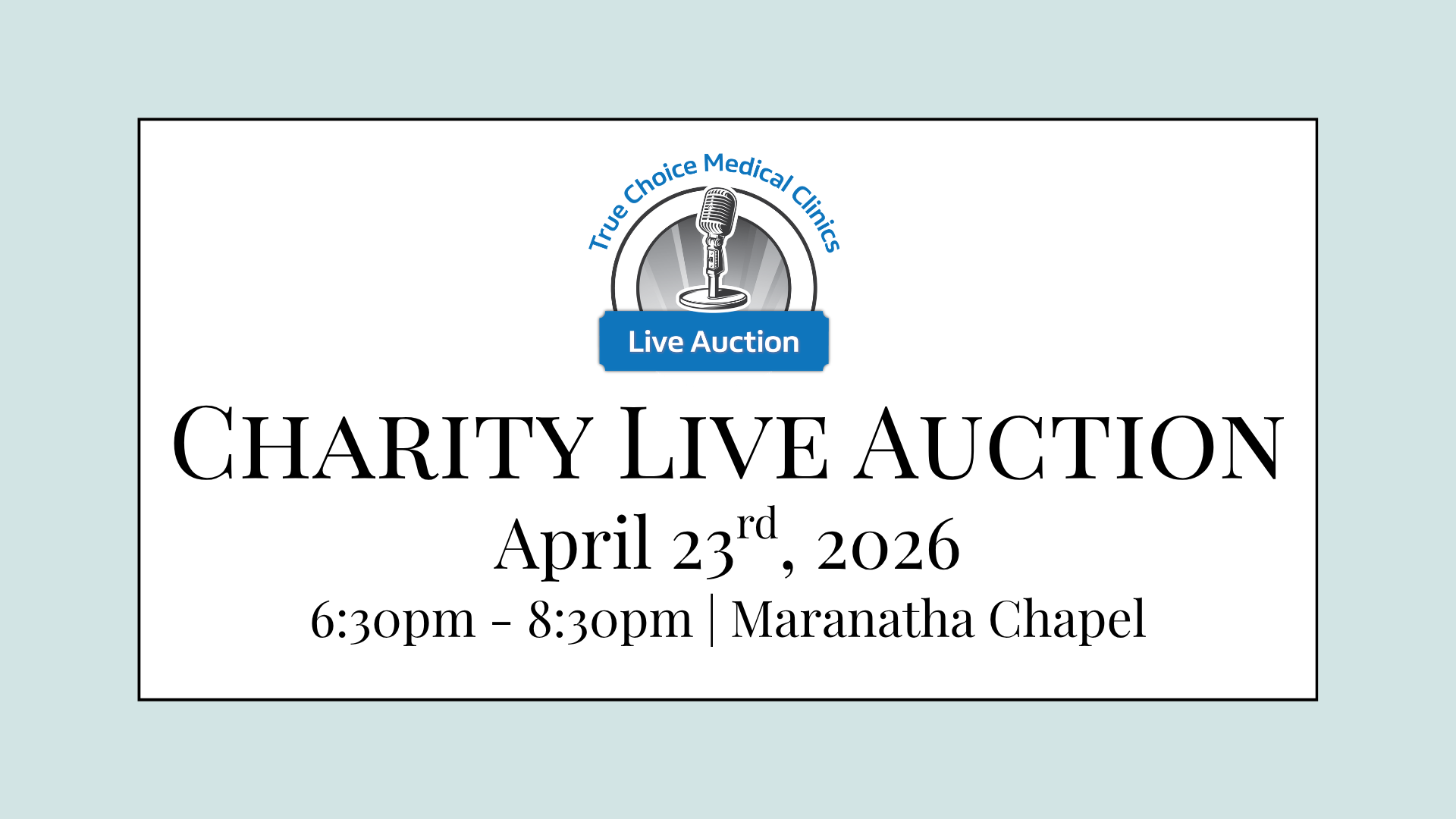 Charity Live Auction 2026 background