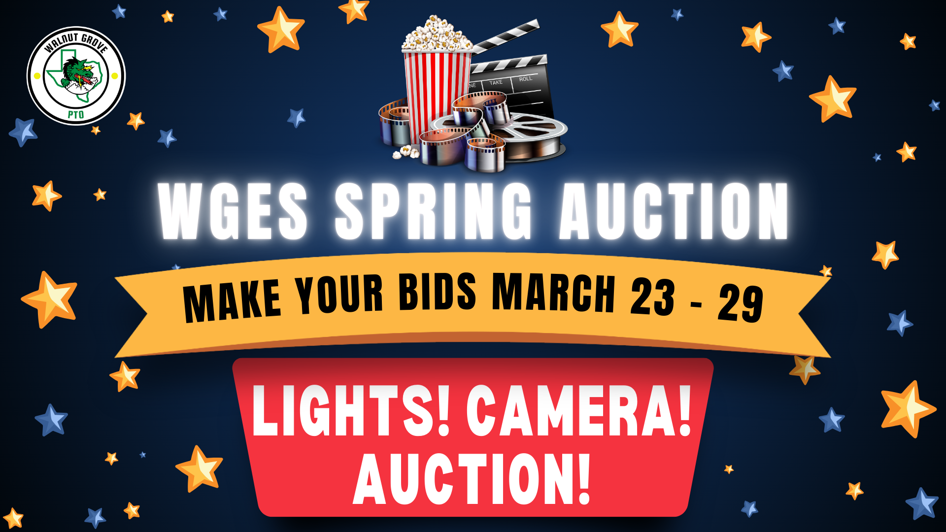 2026 Lights! Camera! Auction! background
