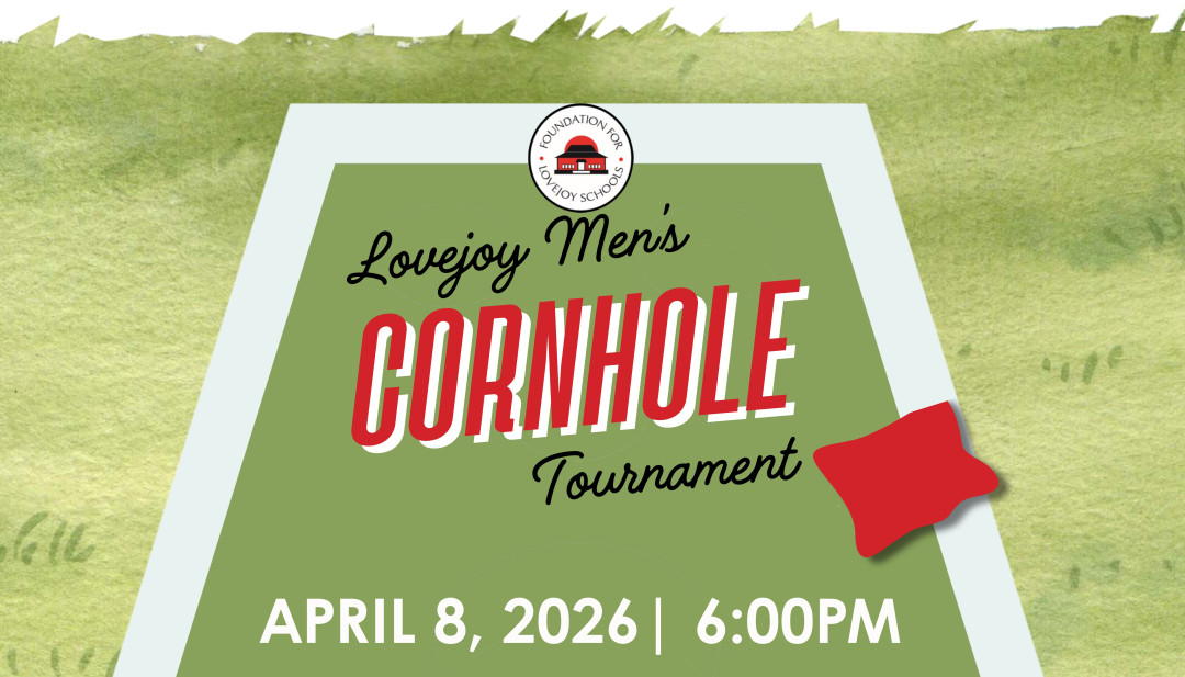 2026 Foundation for Lovejoy Schools Men's Cornhole Tournament banner