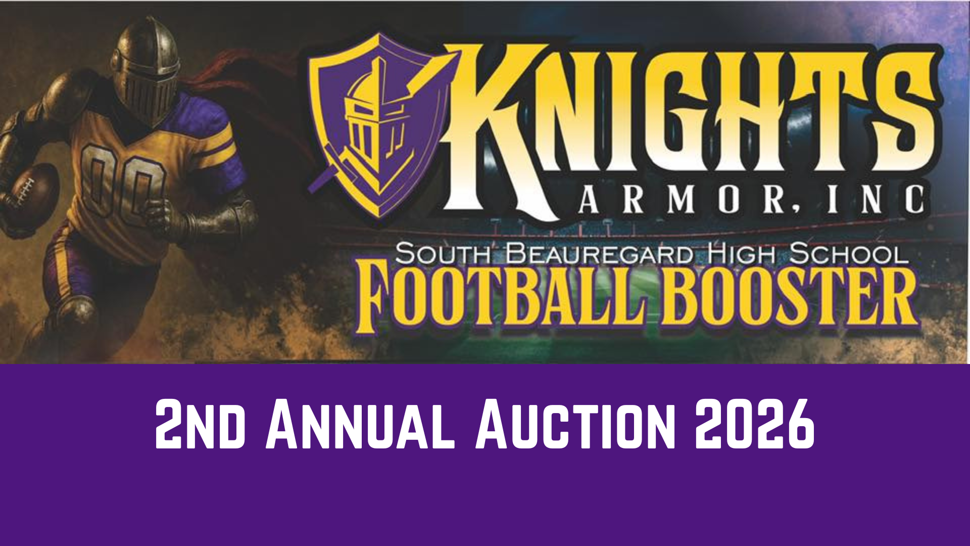 Knights' Armor 2nd Annual Auction 2026 background