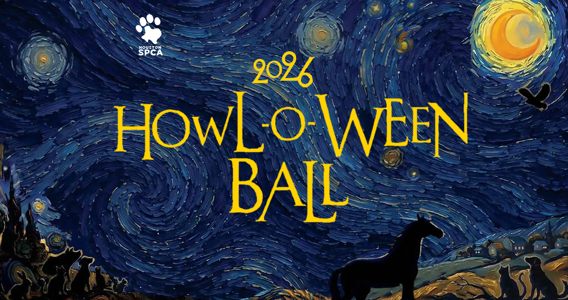 Houston SPCA's 2026 Howl-O-Ween Ball background