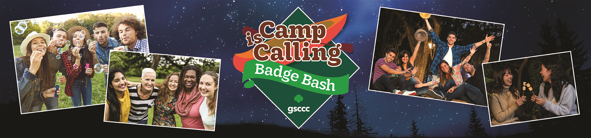 2026 Camp is Calling – Badge Bash background
