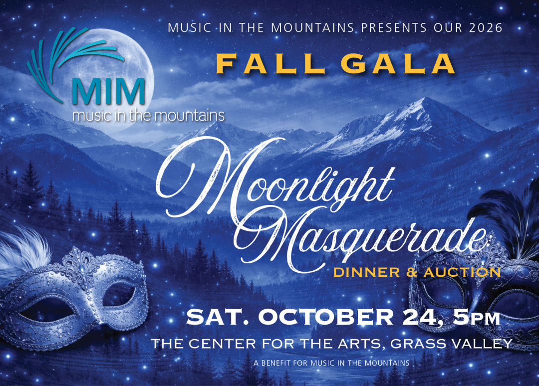 Moonlight Masquerade: Music in the Mountains Gala banner