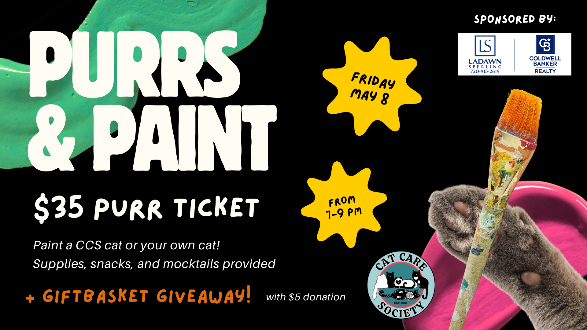 Purrs and Paint background