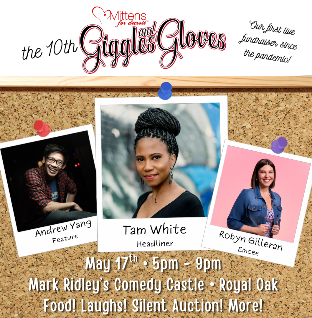 Mittens for Detroit's Giggles & Gloves banner