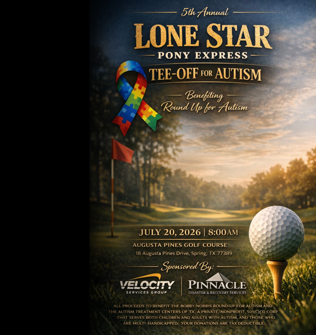 2026 Lone Star Pony Express Tee-Off for Autism background