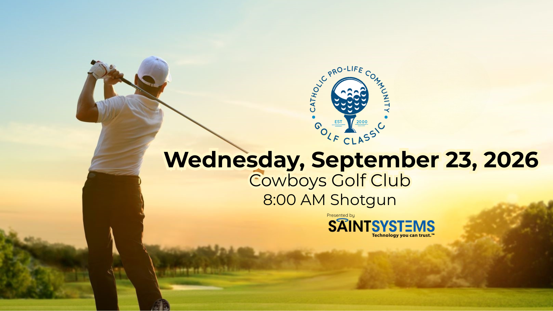2026 Catholic Pro-Life Community Golf Classic background