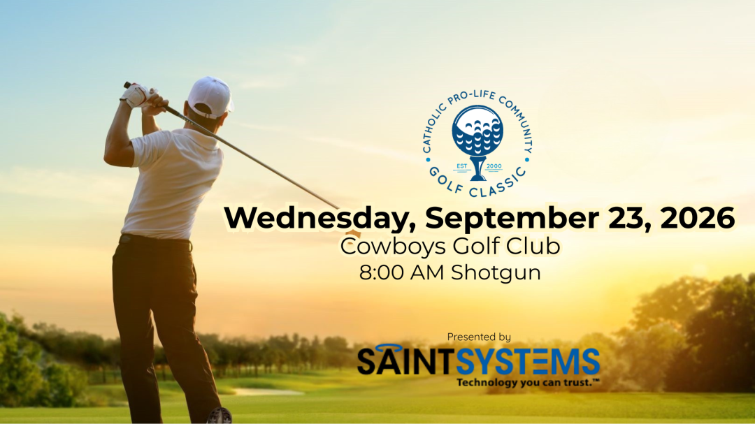 2026 Catholic Pro-Life Community Golf Classic banner