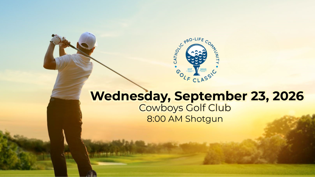 2026 Catholic Pro-Life Community Golf Classic banner