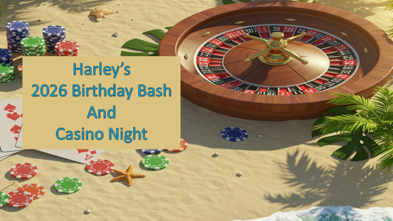 Harley's 2026 Birthday Bash and Casino Night logo