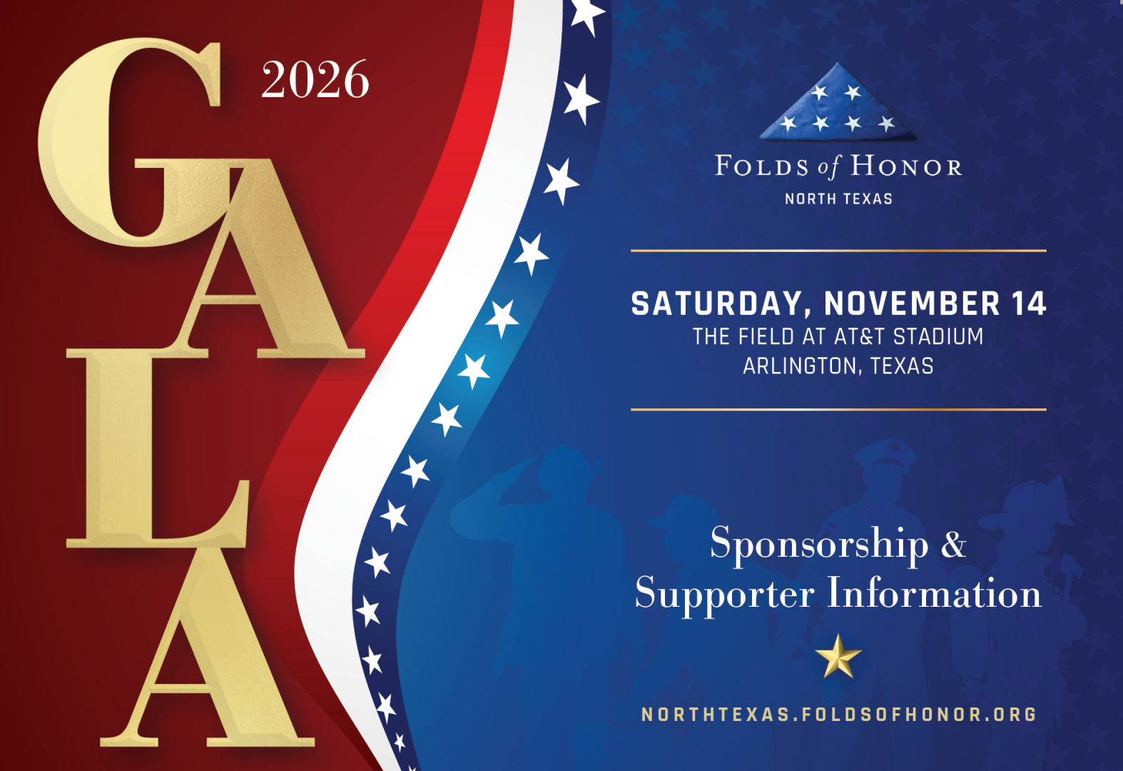 2026 Folds of Honor North Texas Gala background