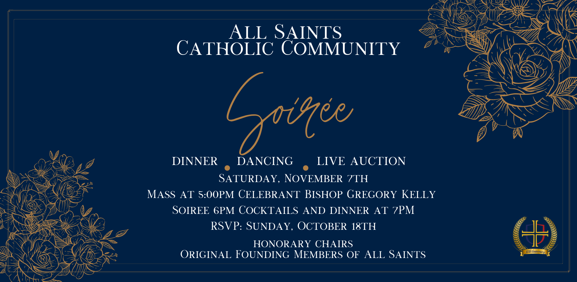 All Saints Catholic Soireé 2026 background