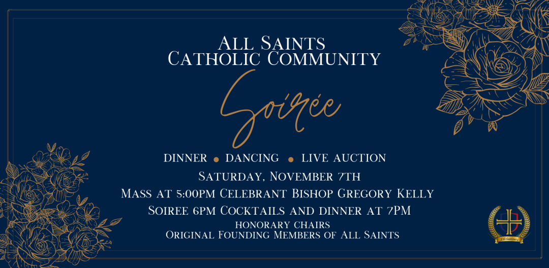 All Saints Catholic Soireé 2026 banner