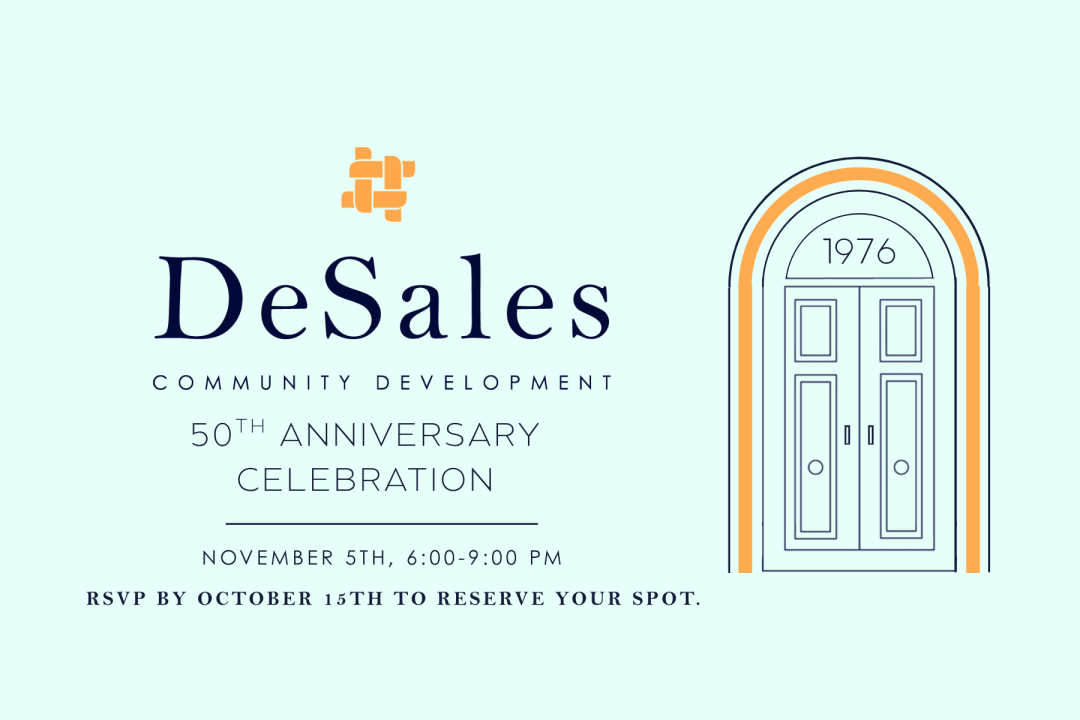 DeSales Community Development 50th Anniversary Celebration banner