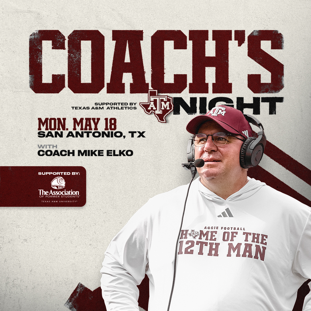 2026 Coach's Night by the San Antonio A&M Club Foundation background