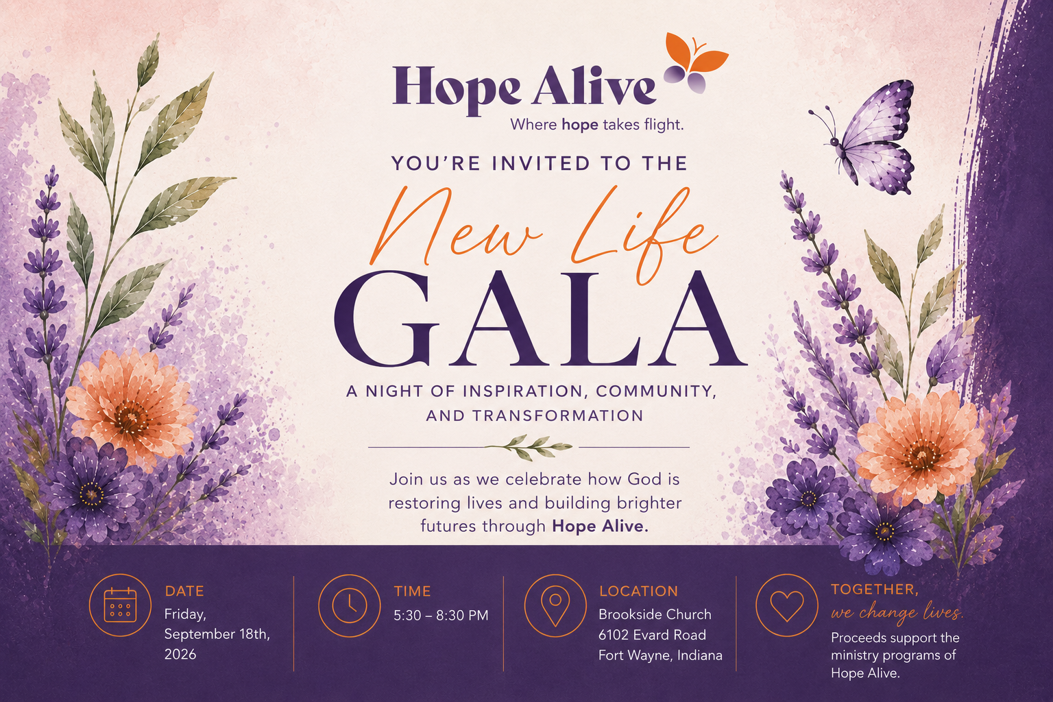 Hope Alive New Life Gala and Silent Auction background