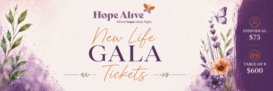 Hope Alive New Life Gala and Silent Auction banner