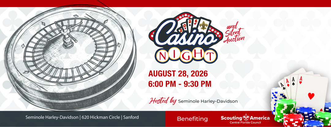 2026 Casino Night and Silent Auction banner