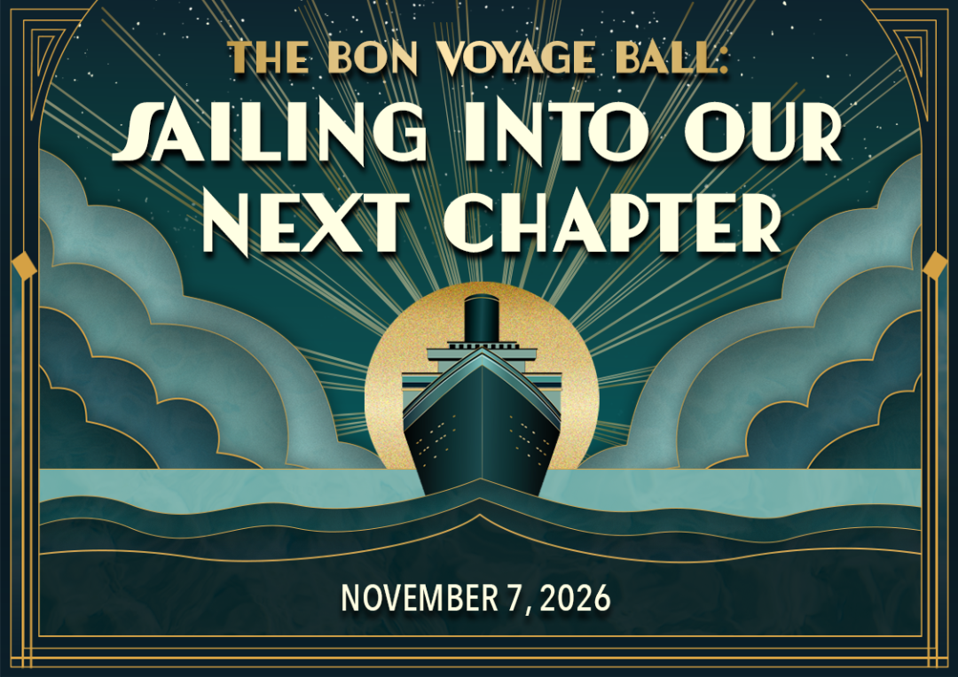 The Bon Voyage Ball banner