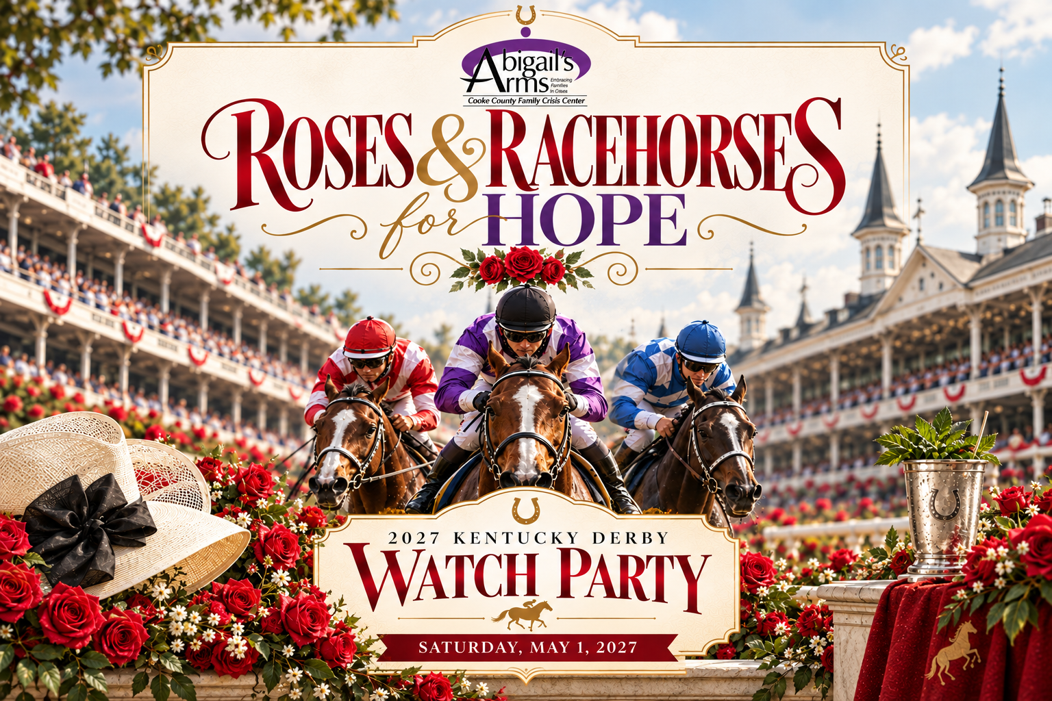 2027 Roses & Racehorses for Hope background