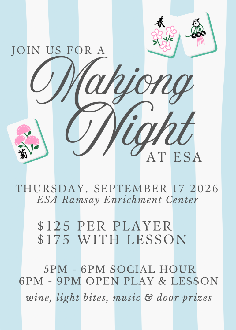 2026 ESA Mahjong Night banner