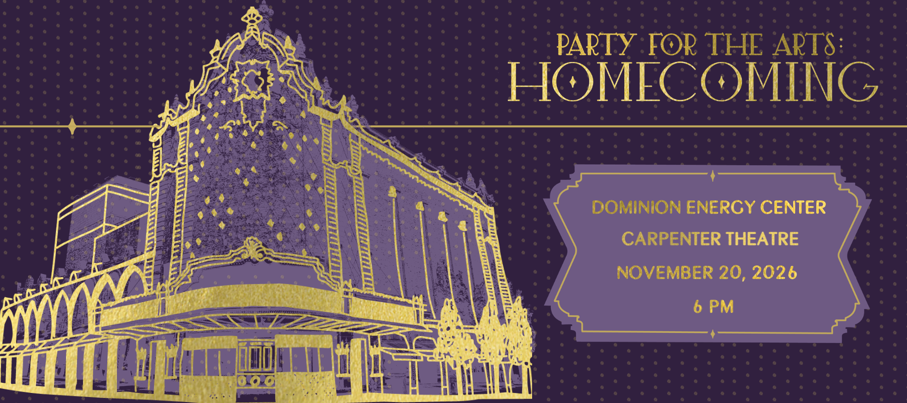 RPAA's Party for the Arts: Homecoming background
