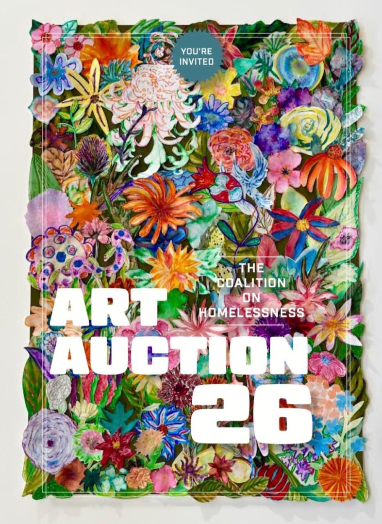 Coalition on Homelessness Art Auction 2026 United by Love: Transforming Art into Action banner