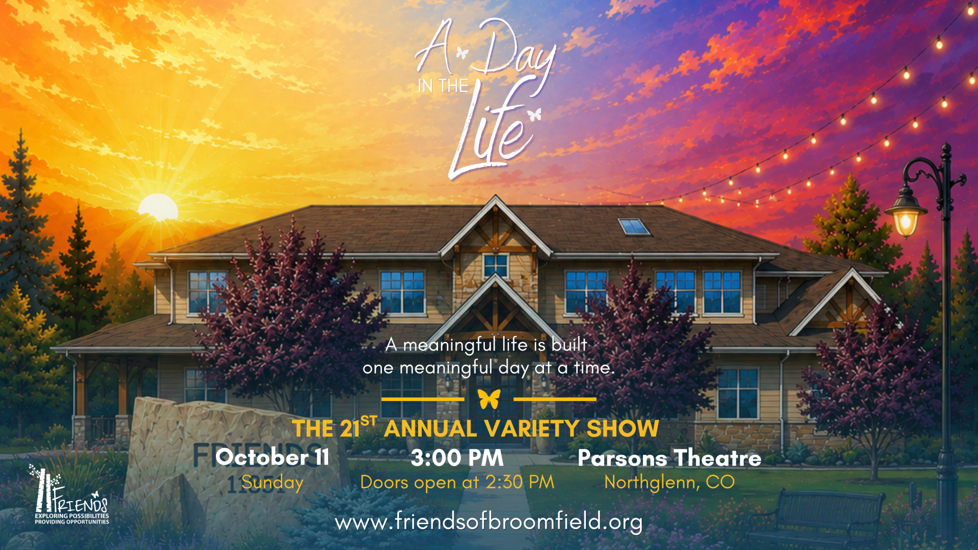 A Day in the Life – FRIENDS 21st Annual Variety Show background