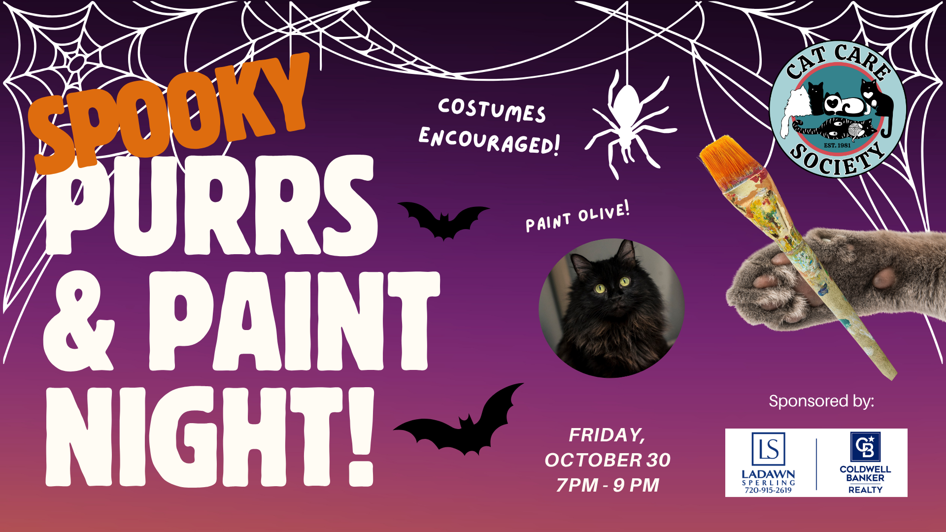 Purrs & Paint- October background