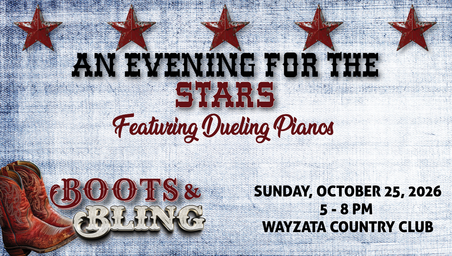 An Evening for the STARS - Boots and Bling | ClickBid Event Fundraising