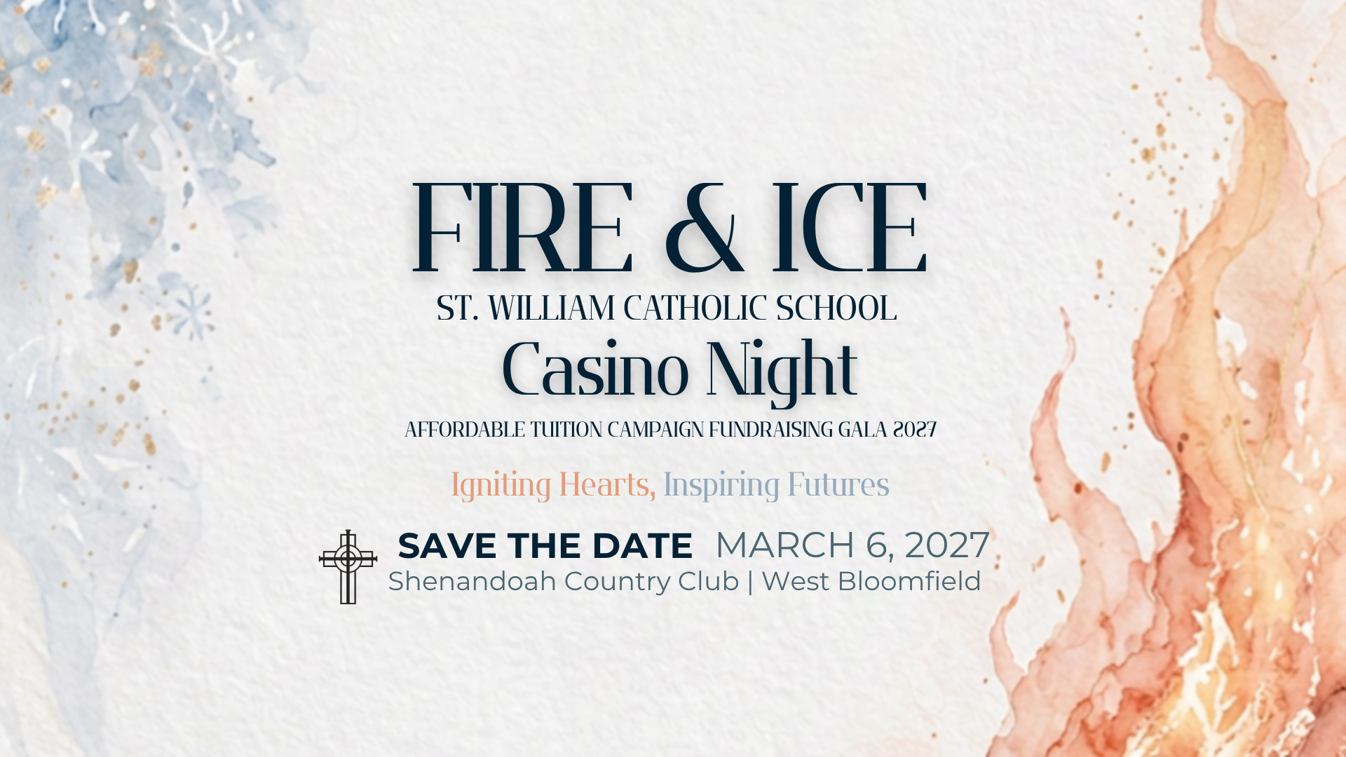Fire & Ice-SWCS Affordable Tuition Campaign Gala 2027 background