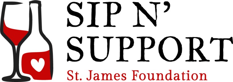 St. James Sip N' Support banner