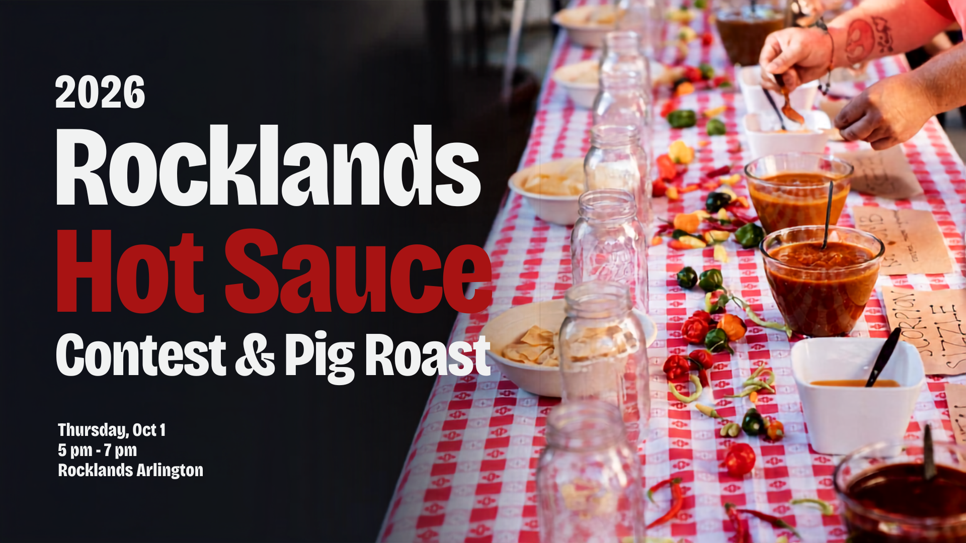 Rocklands 13th Annual Hot Sauce Contest & Pig Roast background
