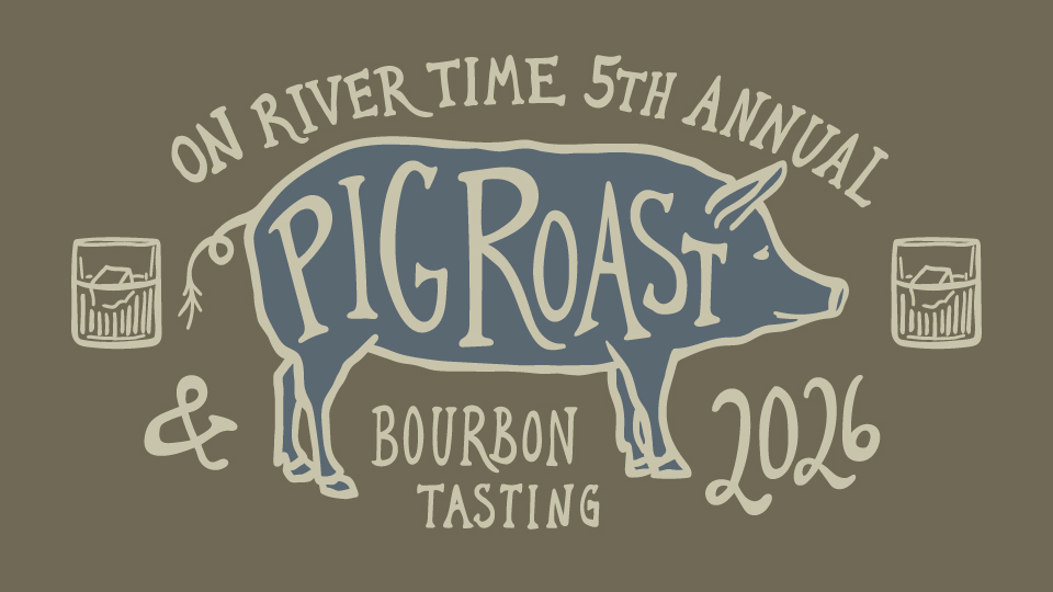 On River Time Junior Board Pig Roast banner