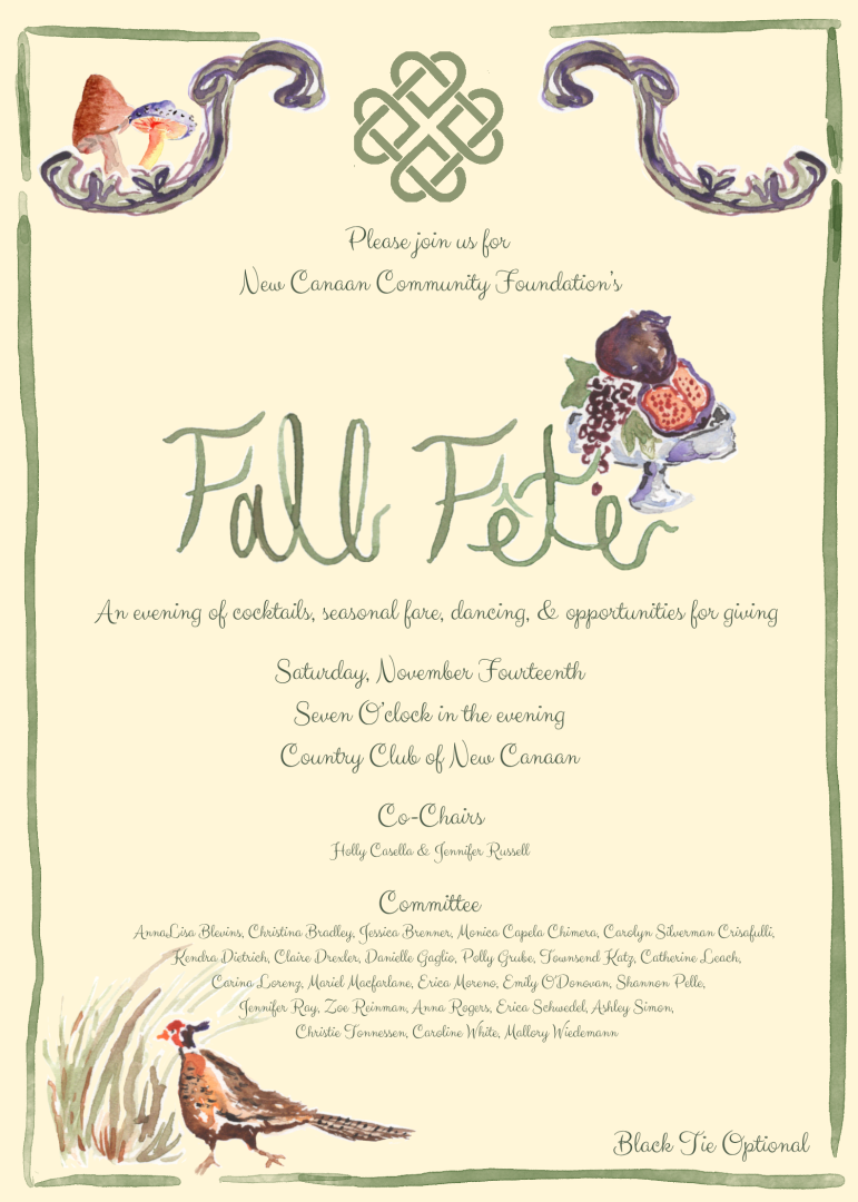 2026 New Canaan Community Foundation Fall Fête background