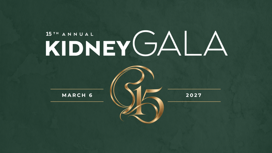 15th Annual Kidney Gala banner