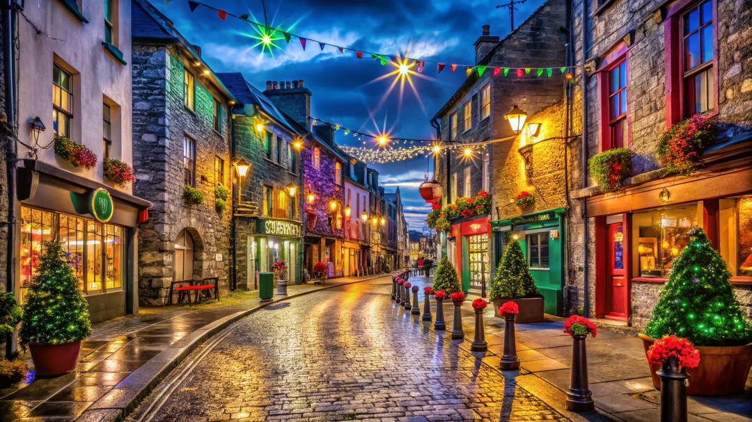 An Irish Christmas banner