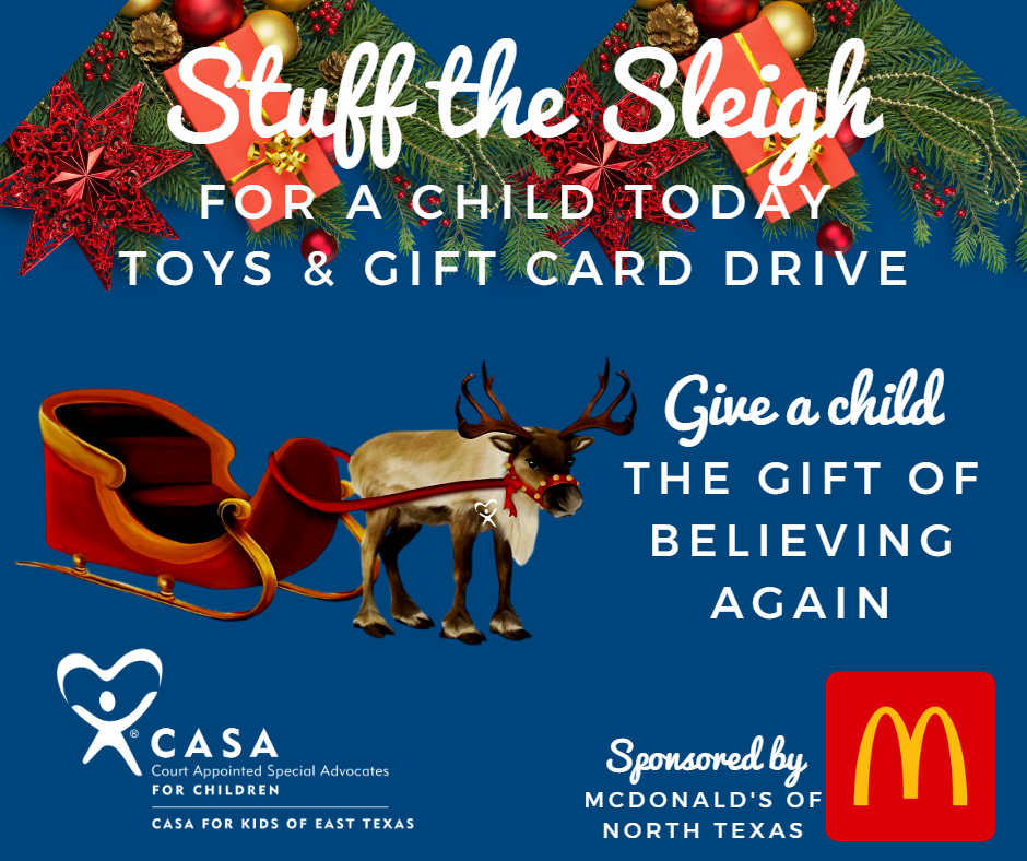 Stuff The Sleigh For A Child Gift Card Drive logo