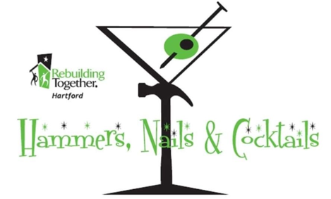 Hammers Nails & Cocktails - Rebuilding Together Hartford logo