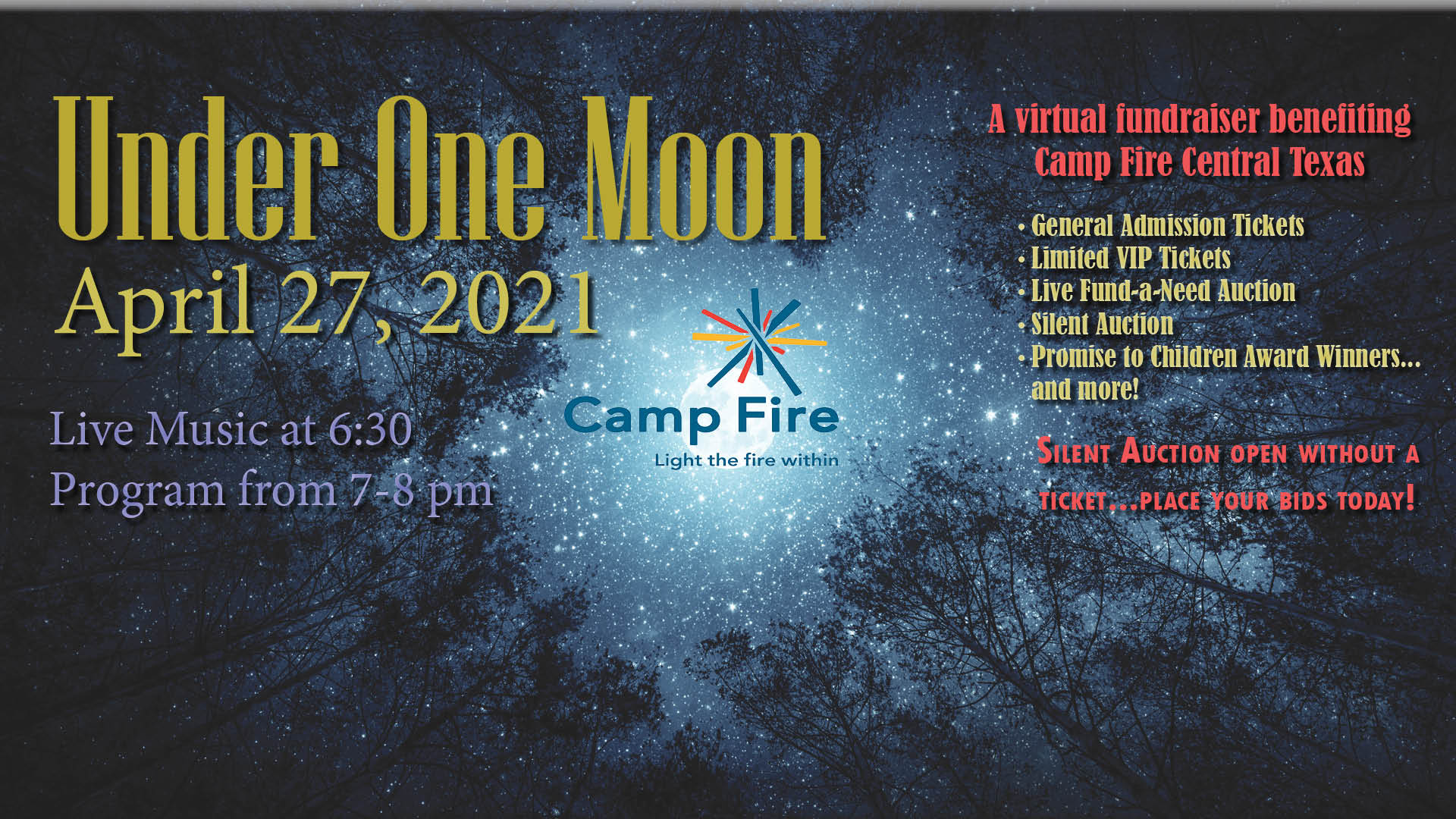 Camp Fire Central Texas background